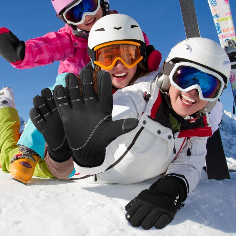 Pleneal Winter Waterproof Gloves for Men Women - Snow Ski Gloves with 10 Touchscreen Fingers & Comfortable Multiple-Layer Lining, Cycling Gloves - Image 7